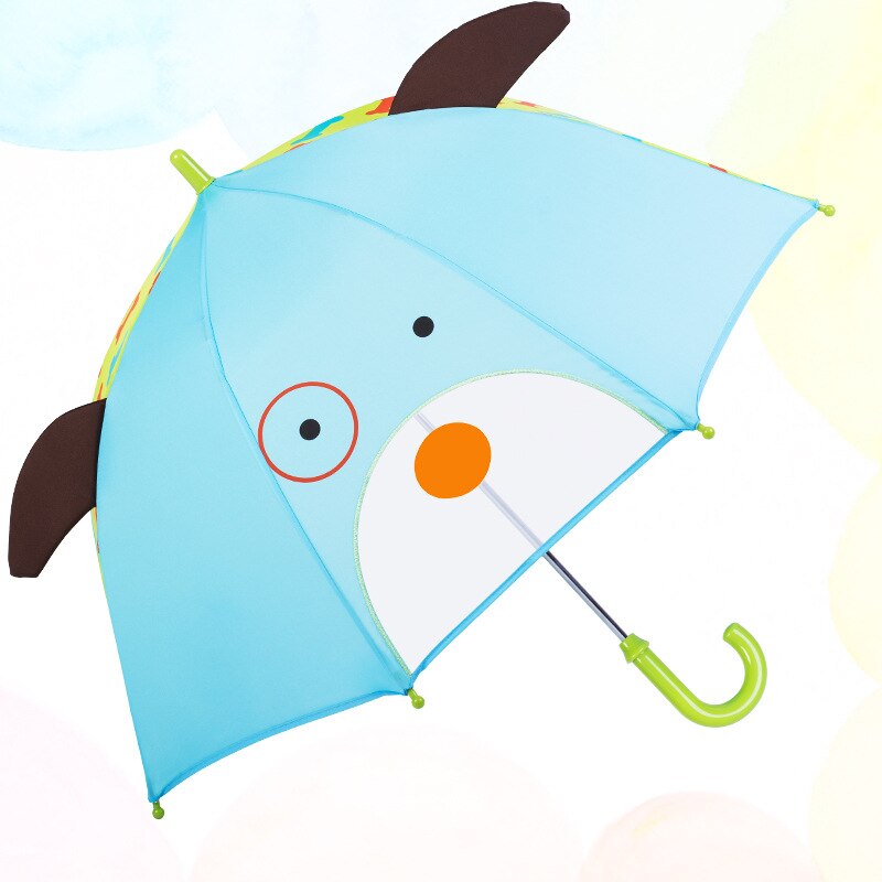 Bonita sombrilla de dibujos animados para niños de Yessello, paraguas 3D de mano larga con de orejas para niños, impermeable: Dog
