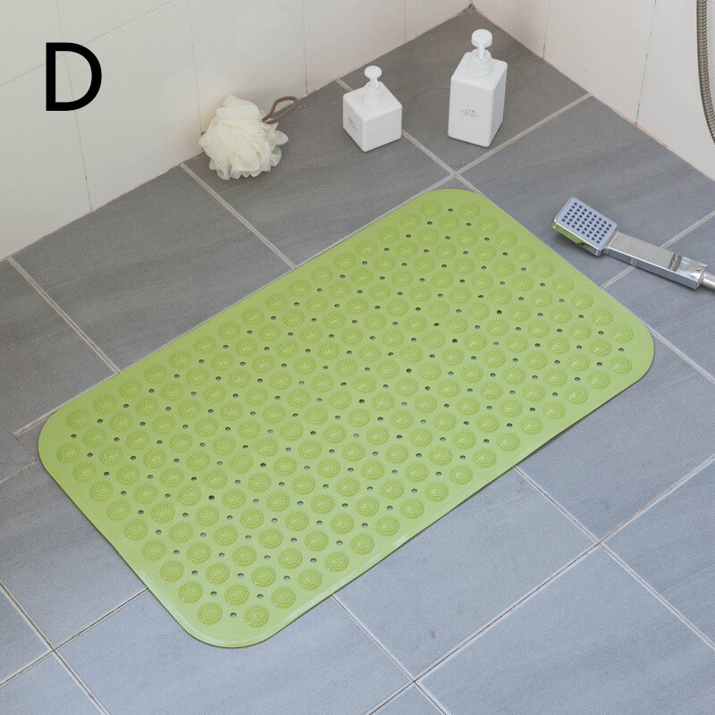 Long PVC Bath Mat Massage Bathroom Rugs Safety Anti Slip Shower Bathtub Mat Suction Cup Floor Mat Foot Pad 40x100cm: D