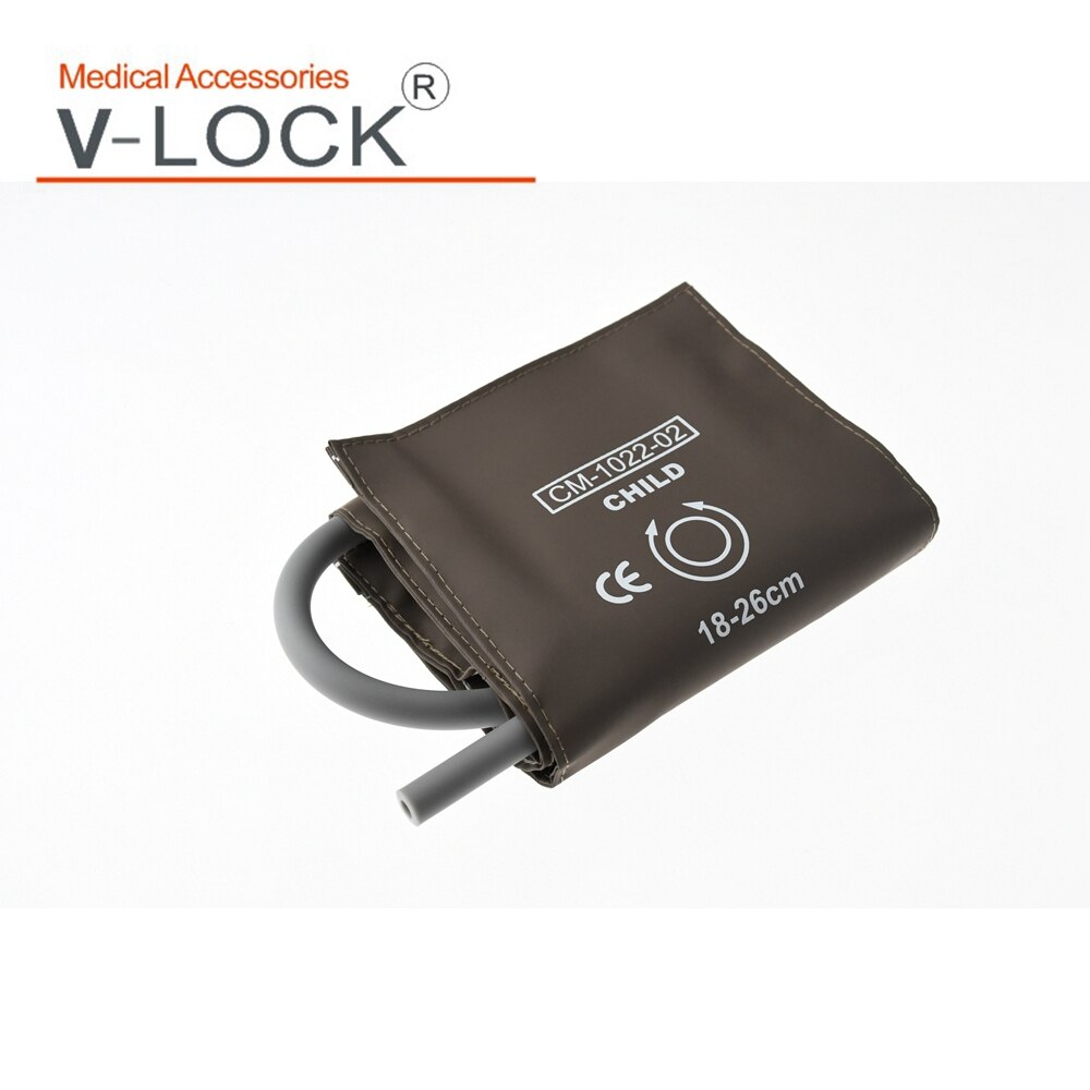 child arm blood pressure cuff with bladder Single tube imitation leather cuff