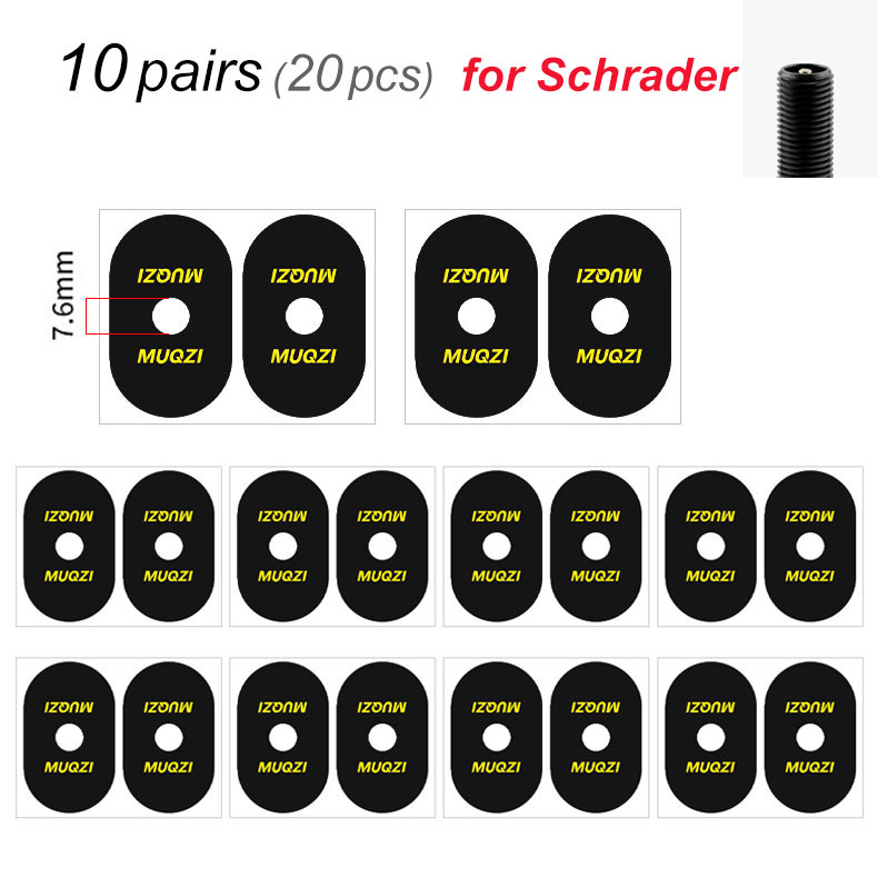 2/5/10pairs Fiets Ventiel Velg Sticker Presta Schrader Ventiel Sticker Weg Mountainbike Band Air Nozzle beschermende Lijm: green