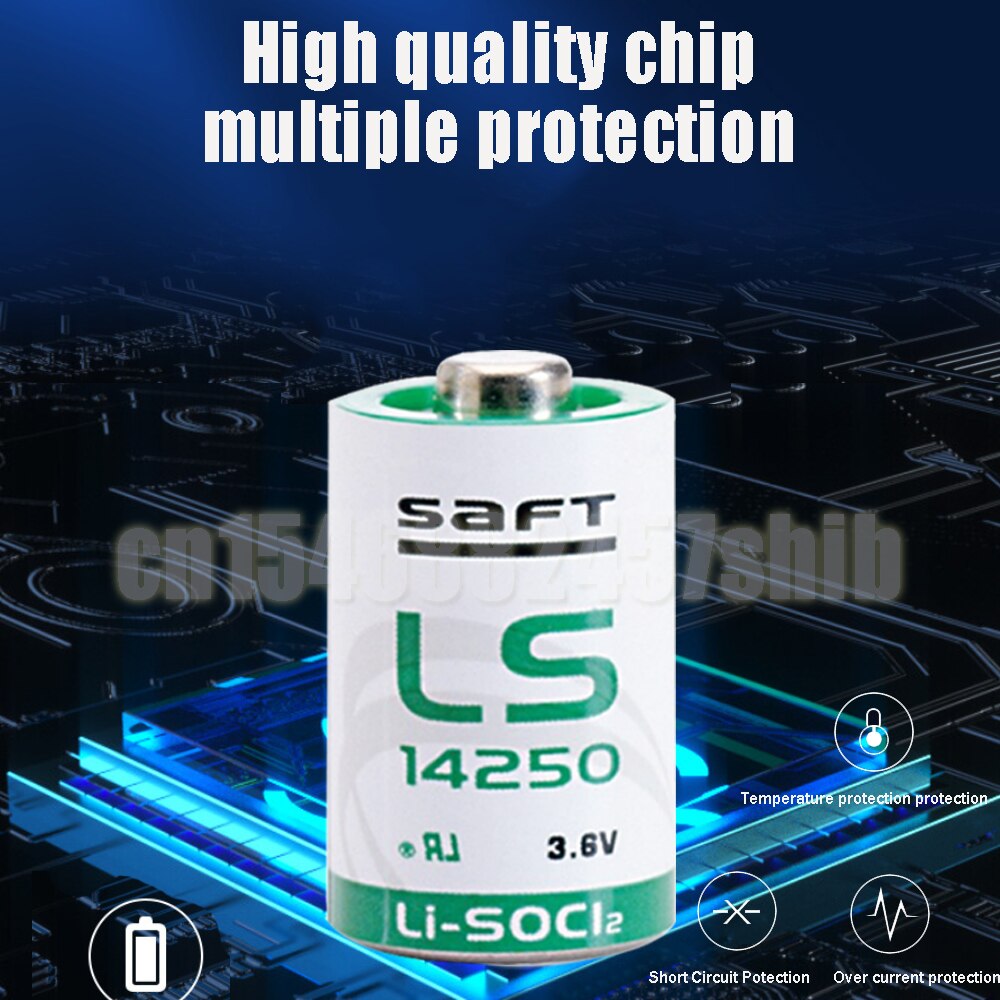 4pcs 3.6V SAFT 14250 LS14250 TL-5902 1/2AA Lithium Battery LS14250 For PLC Electronic Equipment Water Gas Meter Primary Battery