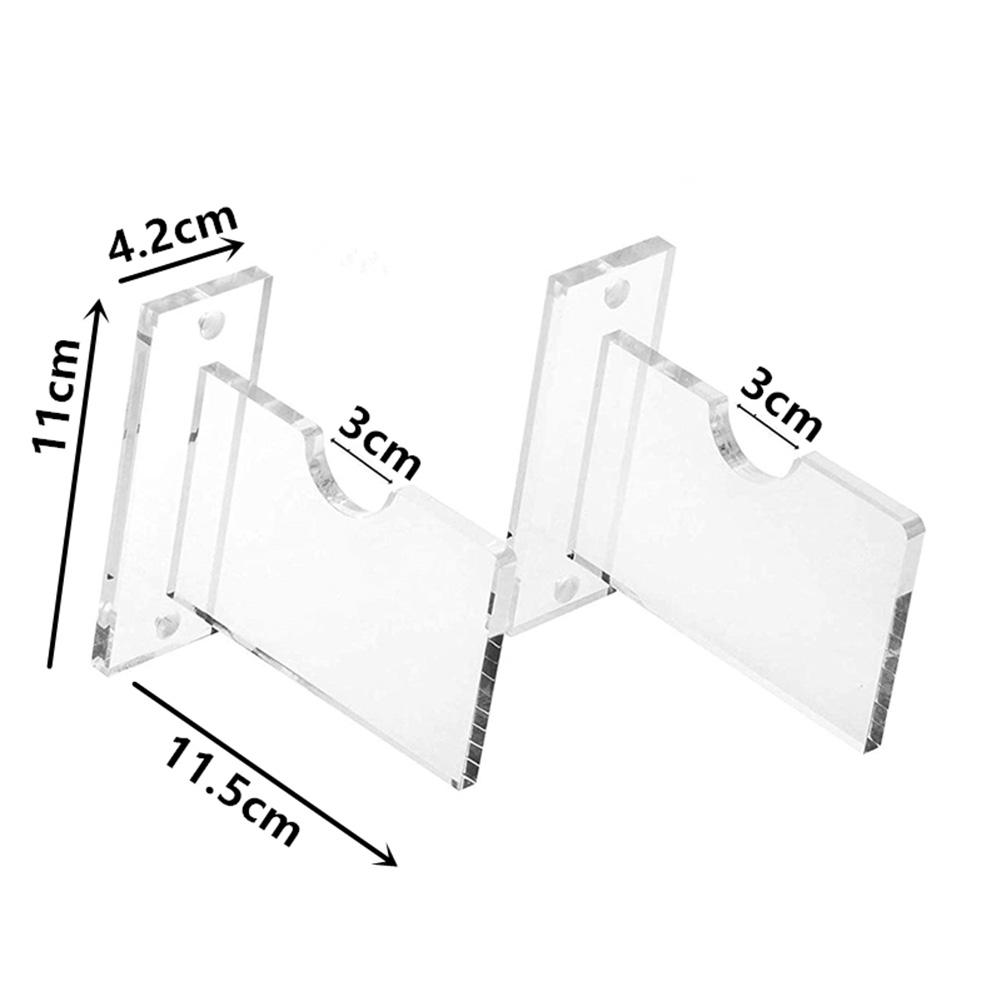 2PCS Hockey Stick Display Holder Transparent Durable Acrylic Wall Mount Golf Clubs Bracket Ice Hockey Stand Easy To Instal