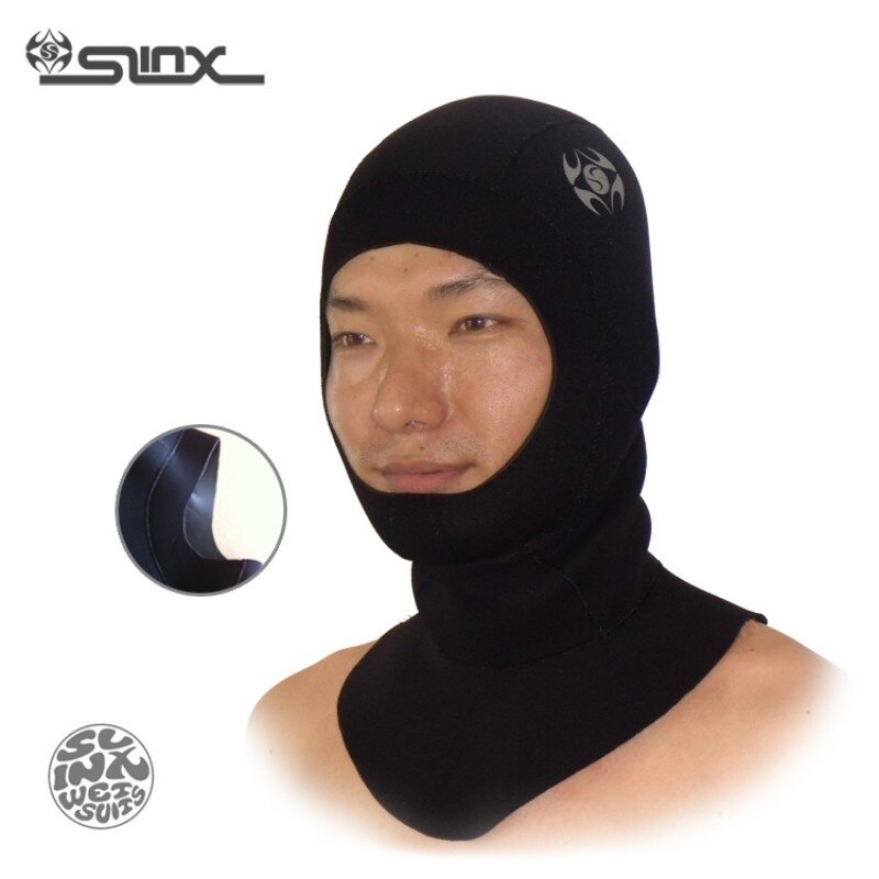 nueva de neopreno de 3mm traje con capucha babero negro para buceo, surf guantes de submarinismo