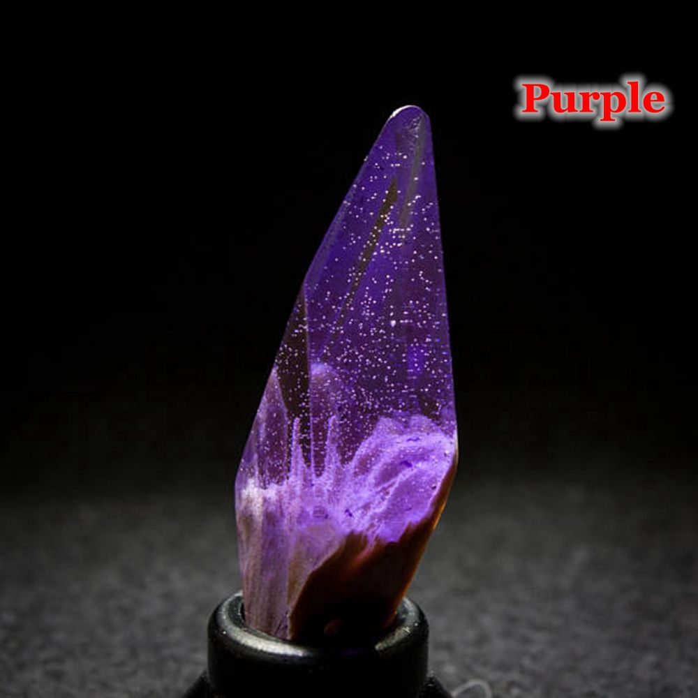 Handmade Magic Starry Sky Resin Necklaces for Women Wooden Luminous Leather Rope Chain Necklaces for Lovers Jewelry Resin Jewel: purple