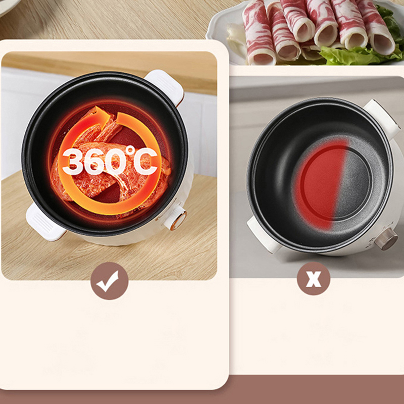 Elektrisch fornuis Slaapzaal Multi-fornuis Huishouden voor Pot Koken en Frituren en Dubbellaags Soepverwarmer Pot Fry EU /US-stekker