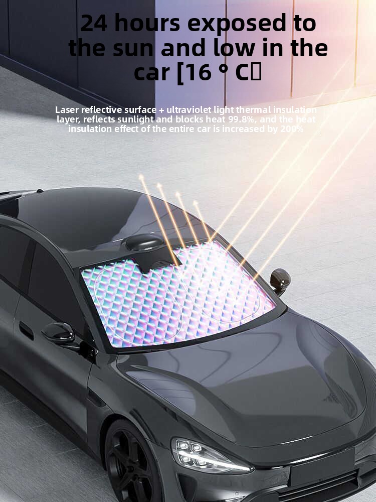 Pára-brisa atualizado sombra de sol para carro engrossar isolamento térmico resfriamento pára-sol uv-reflexo proteção solar capa cobertura completa