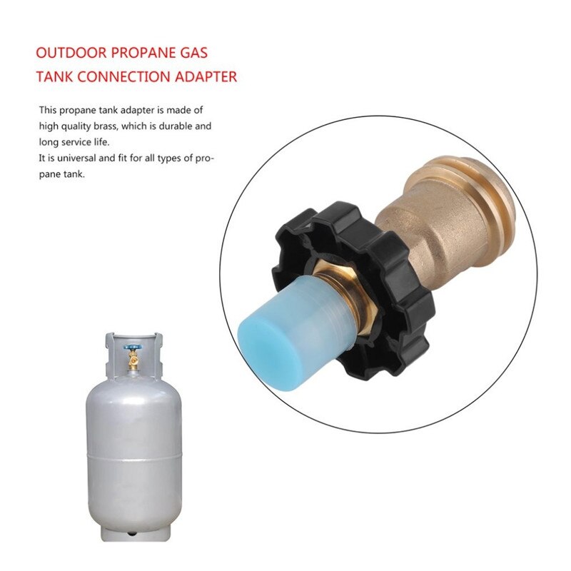 Universal Fit Propane Gas Tank Adapters LPG Flat Tank Pressure Valve Connector 50LB Gas Cylinder Pressure Reducing Valve Adapter