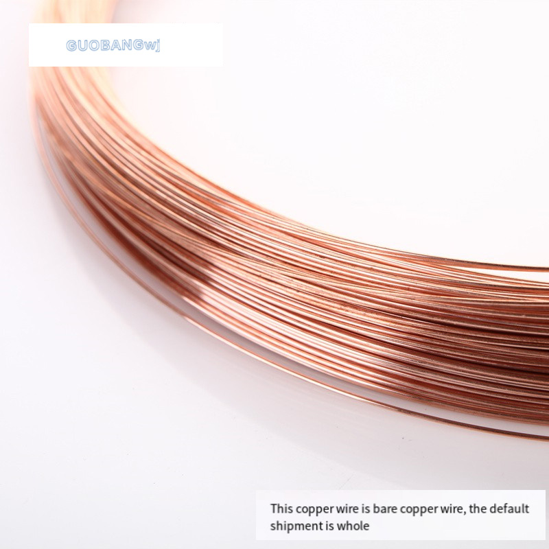 1m diameter rød kobberledning bar ledning 0.5/0.8/1/1.5/2/2.5/3 mm 99.90%  ren kobber til elektriske og elektroniske projekter
