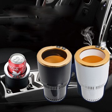 Dc 12v smart bil och kall kopp snabb kylning uppvärmning bärbar bil mini kyl isolering kopp kaffe te frys