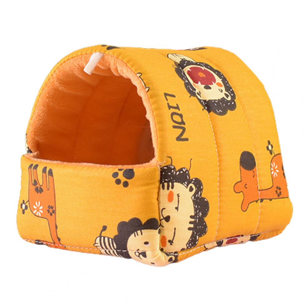 Nid de cochon d'inde, motif de dessin animé, cachette pour animaux de compagnie, petit Animal , Hamster, écureuil, lit, maison, Cage, accessoires: M / Rouge