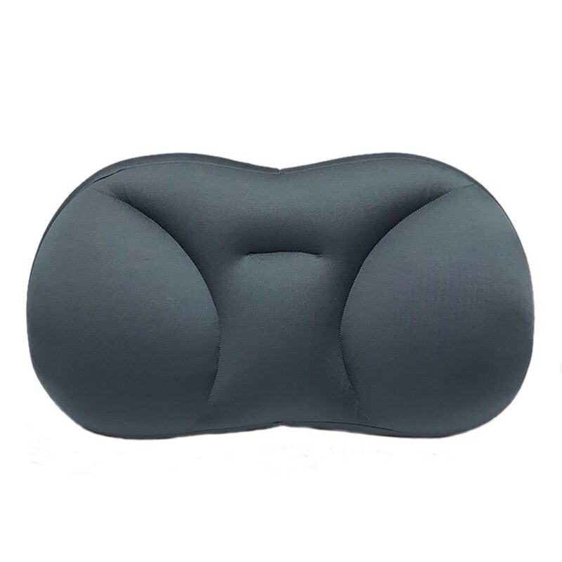 3D Neck Micro Airball Pillow Deep Sleep Addiction Head Rest Air Cushion Pressure Relief Pillows Washable PillowCase Covers: Dark grey