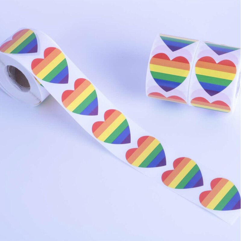 1000 Stks/pak Lgbt Gay Pride Sticker Regenboog Vlag Party Bar Stickers Voor Gezicht Lichaam Auto Hart Stickers