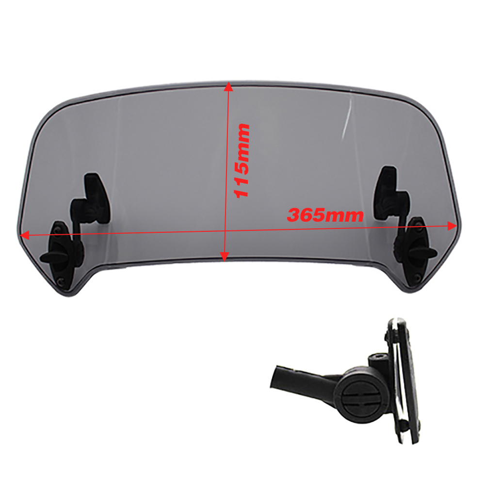 Universal MotorcycleWindshield Extension Adjustable Spoiler Clamp-On Windscreen Deflector: MULTI