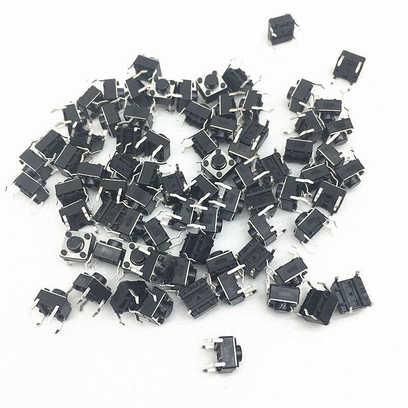 200Pcs/Lot 6*6*5MM induction cooker Key Touch Switches Tactile Push Button Switches for TV remote control Micro Switch