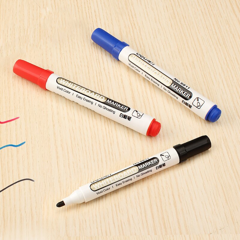 1Pc Deli 2Mm Whiteboard Markers Pennen Wissen Office School Supply Briefpapier Markeerstift Tekening Schrijven Graffiti 3 kleuren