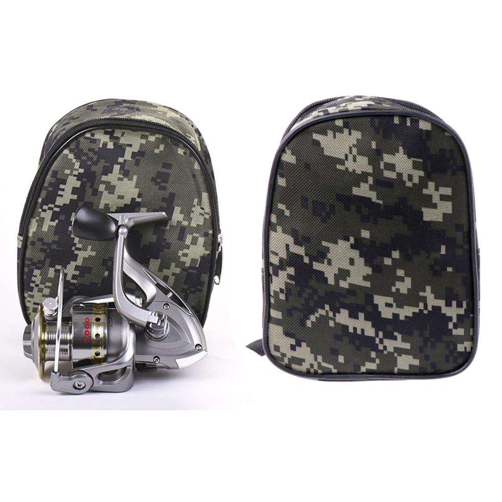 Camouflage Fishing Reel Mini Bag Pocket Fishing Tackle Pouch Case Outdoor Sports