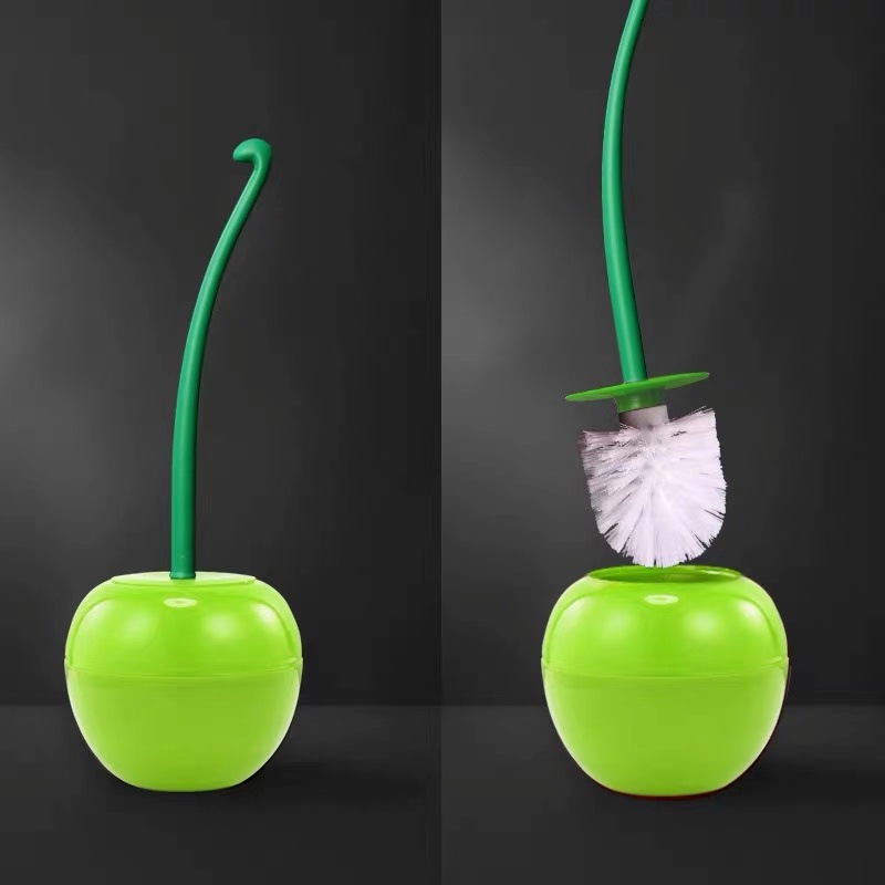 Brosse de toilette en forme de cerise, ensemble de porte-brosse de lavabo, Borstel Cepillo Wc, brosse de lavabo créative et ravissante, nettoyage des toilettes