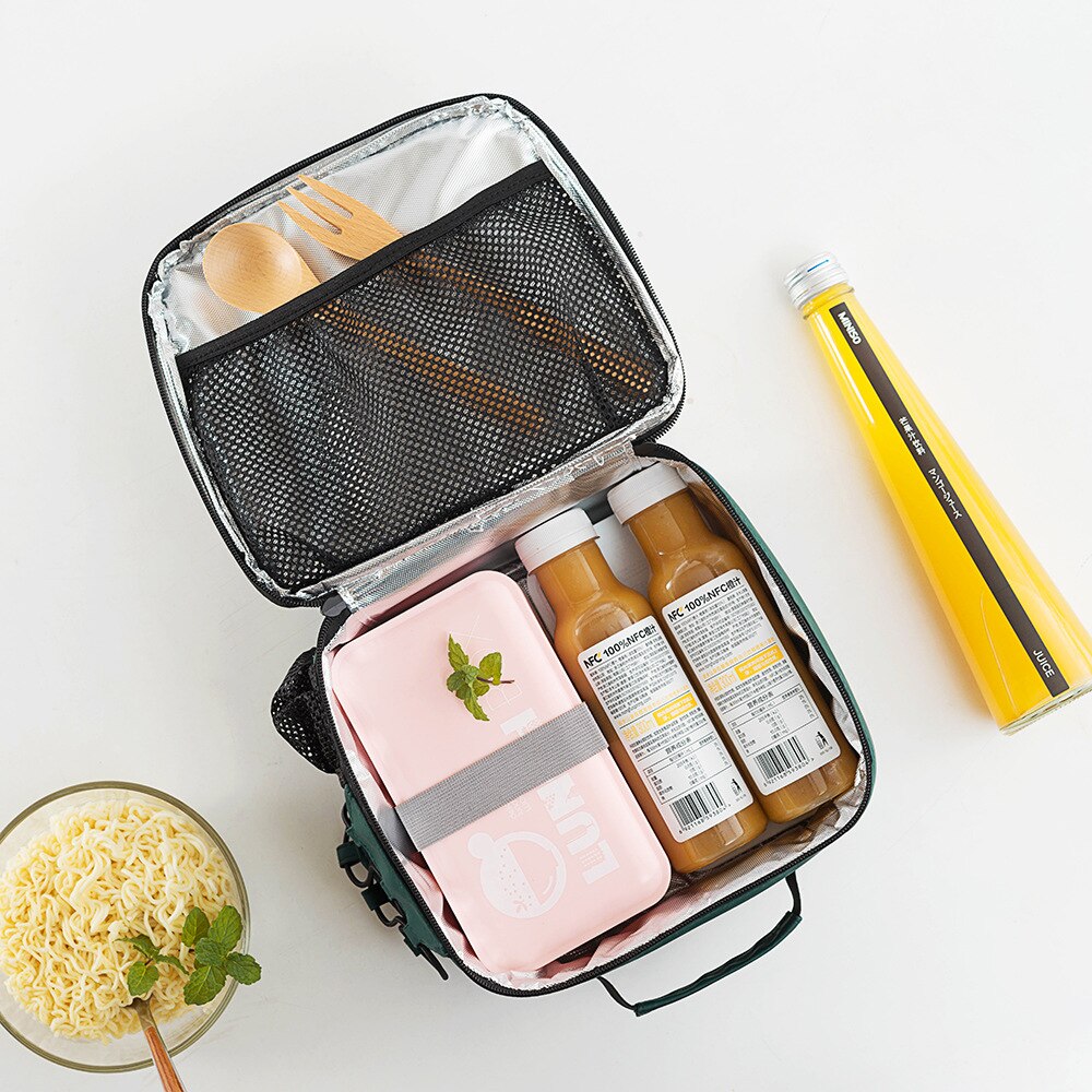 Grote capaciteit unisex tas voor eten outdoor lunchtassen voor vrouwen eenvoudige stijl waterdichte lunchtas