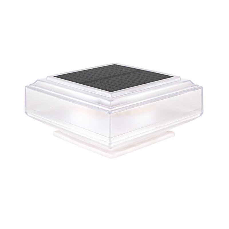 Utendørslampe hageport med stor kapasitet, batteri, firkantet stolpe, vanntett utendørsbelysning, hagelys, enkel og lett å installere: misligholde tittel