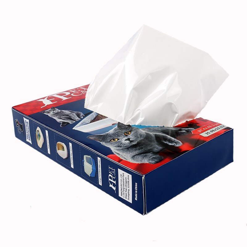 40 Stuks Kattenbakvullingen 94x45 Cm – Extra Groot, Lekvrij Met Trekkoord – Scheurbestendig En Sterk Voor Middelgrote Huisdieren