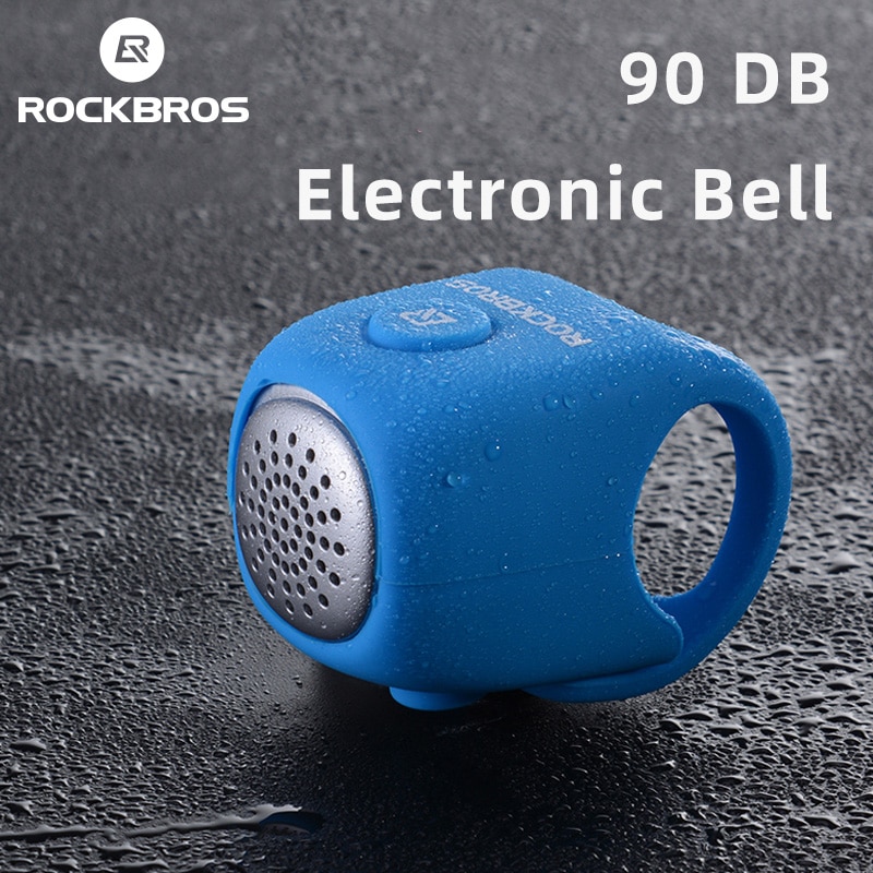 Rockbros 90 db elcykel cykelhorn larmklockor säkerhet mtb cykling styreklocka silica gel ring cykeltillbehör