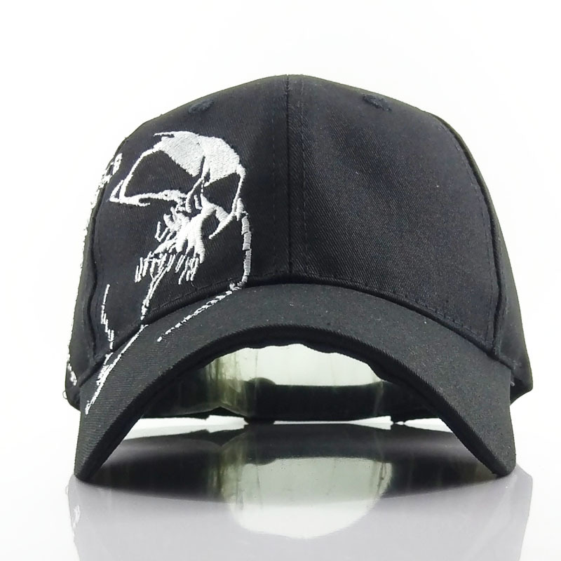 Casquette de Baseball avec tête de mort pour hommes et femmes, chapeau de sport de plein air délavé, bord aiguisé, rétractable