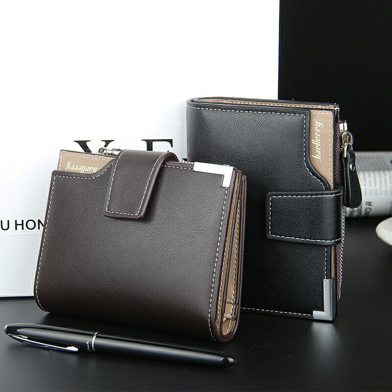 ¡Novedad! cartera Popular de piel sintética para hombre, cartera con tarjetero, cartera con cremallera para hombre