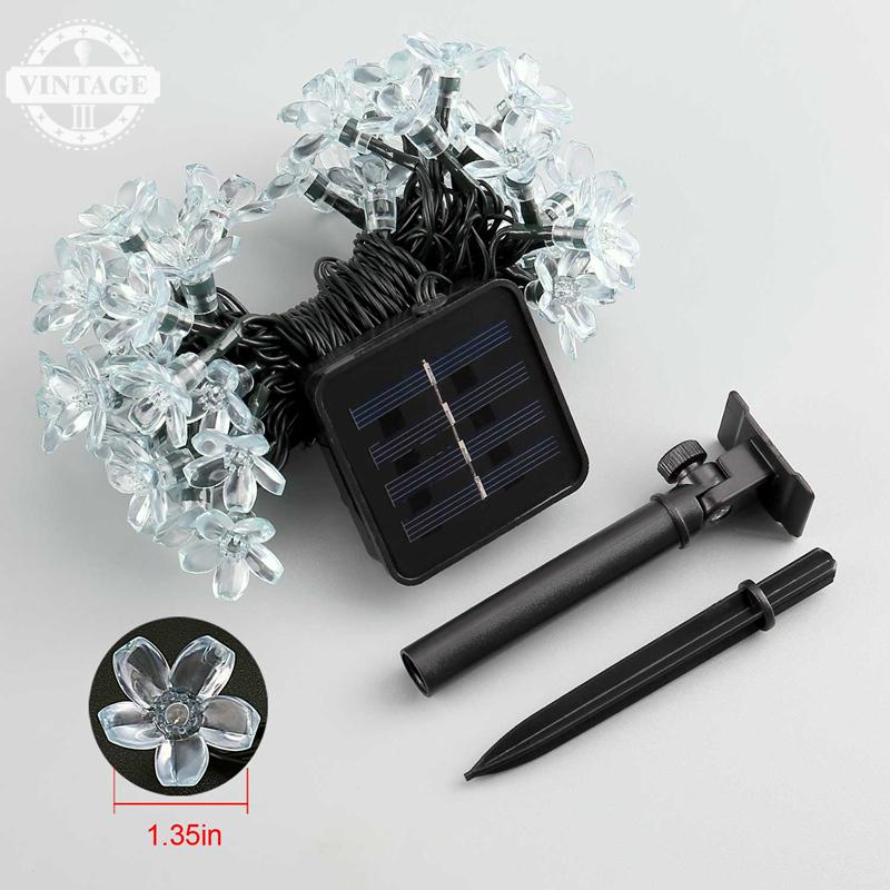 Antikue Flower Solar Lamp Power LED String Fairy Lights Solar 50 LEDS 7M Garlands Garden Christmas Decor For Outdoor