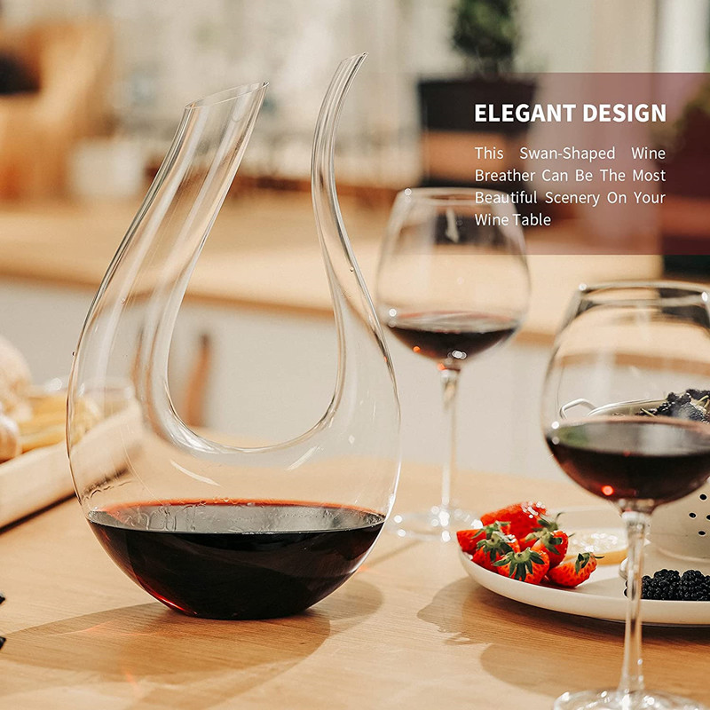 U-shaped Wine Pouring Device Large Decanter Red Wine Crystal Glass Wine Pot Wine Foreign Wine 1500ml Bar Accessory
