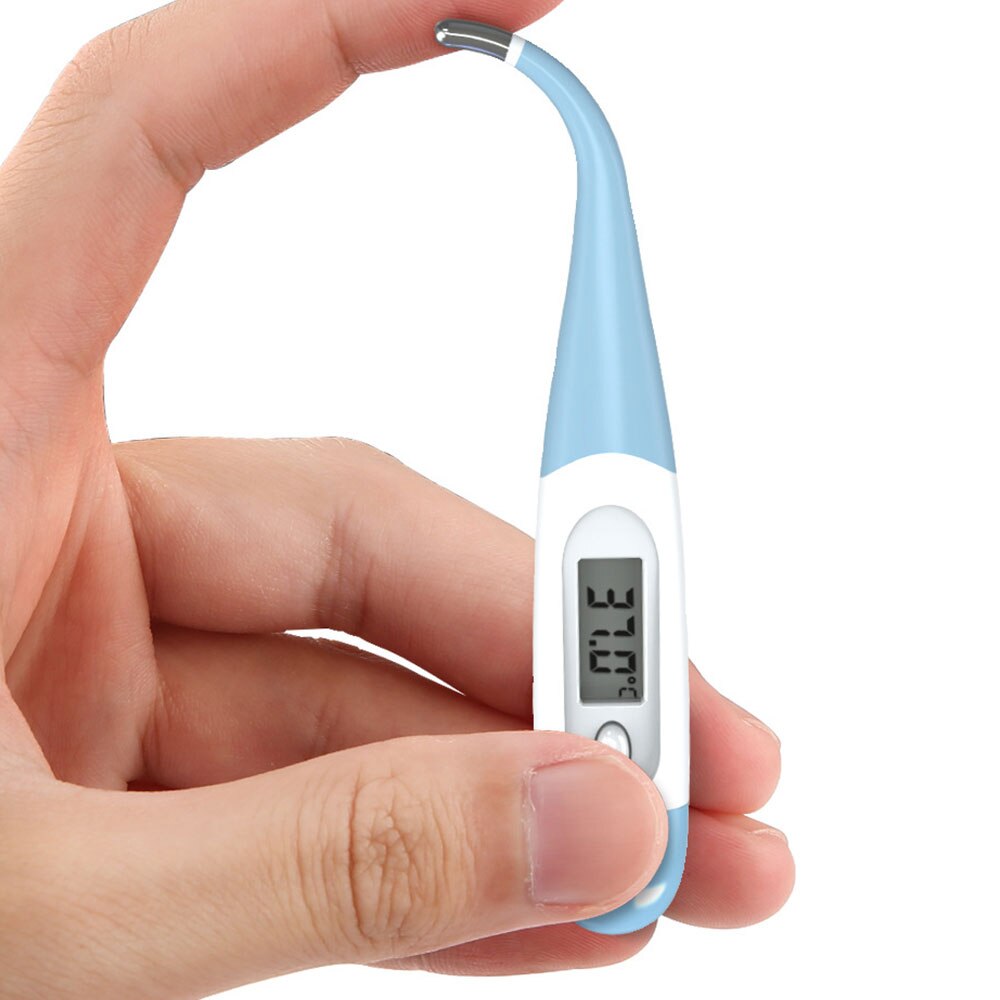 Baby voksen digitalt lcd elektronisk termometer blødt hoved oral underarm rektal spædbarn feber kold termograf måleværktøj