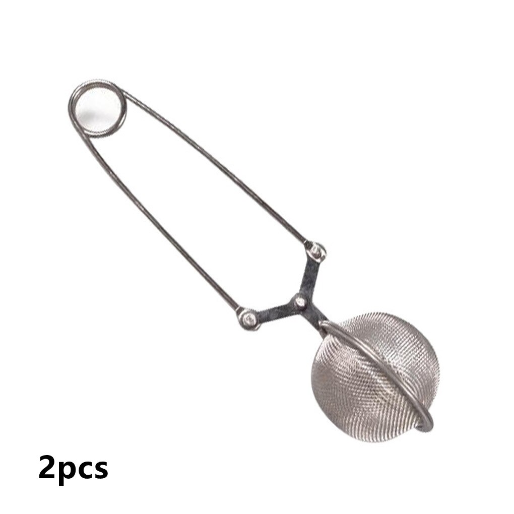 Reusable Stainless Stainless Steel Tea Infuser Sphere Mesh Tea Strainer Coffee Herb Spice Filter Diffuser Handle Tea Ball: A 2PCS