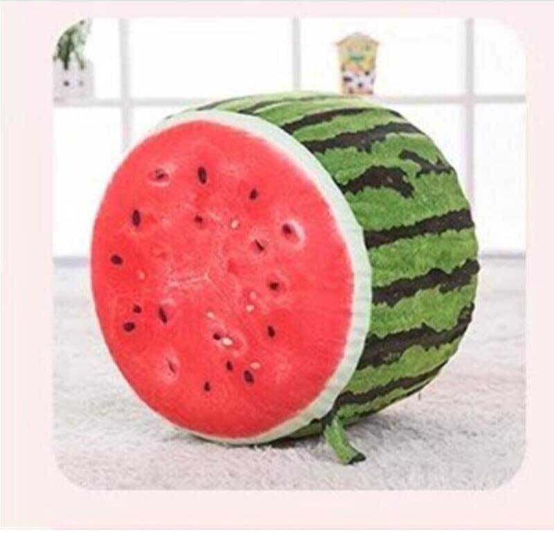 Draagbare Opblaasbare Verdikte Kruk Pluche 3D Fruit Vormige Poef Stoel Mooie Multi-Functies Krukken: A