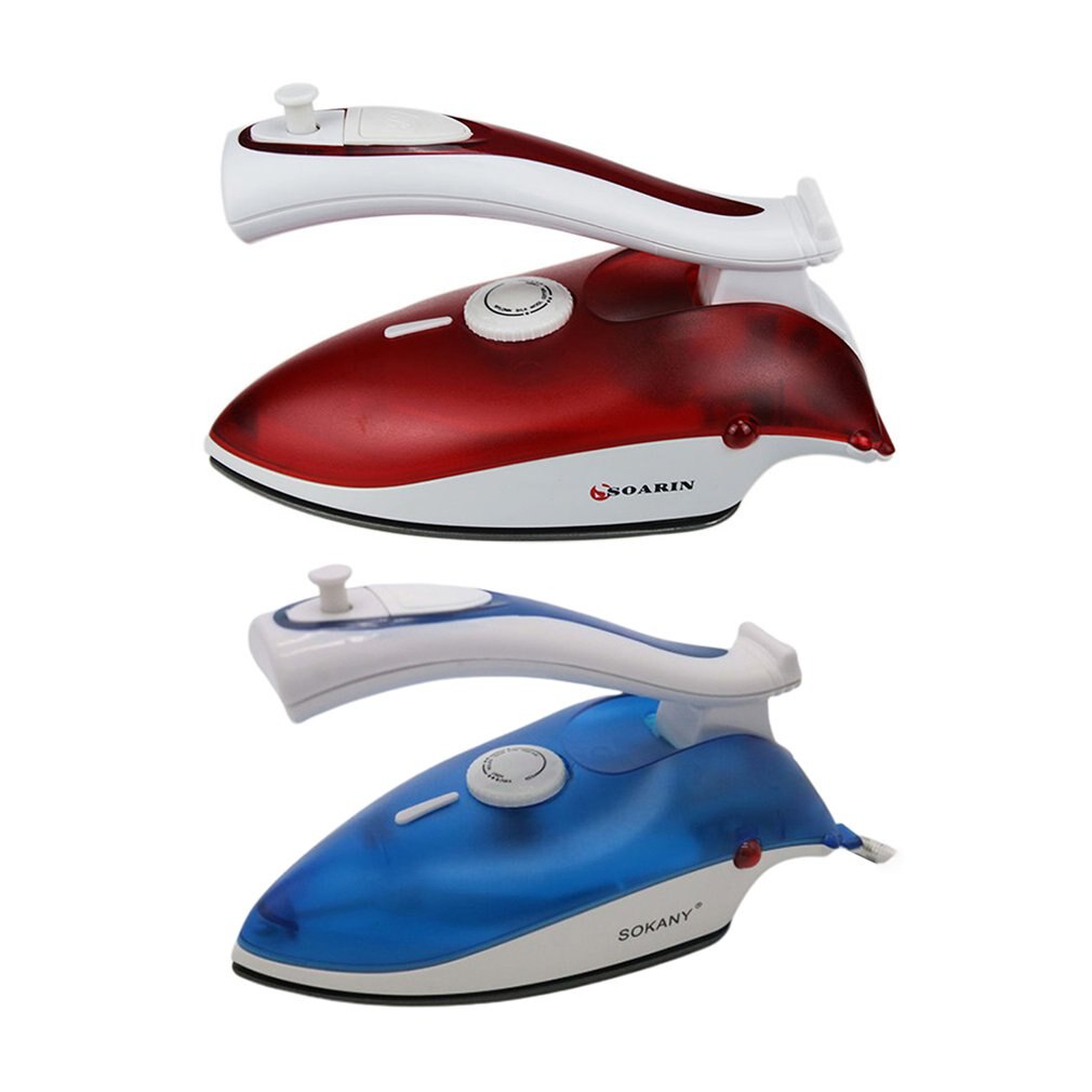Portable Compact Size Foldable Handle Electric Steam Iron Baseplate Steam Iron Handheld Home Travel Use