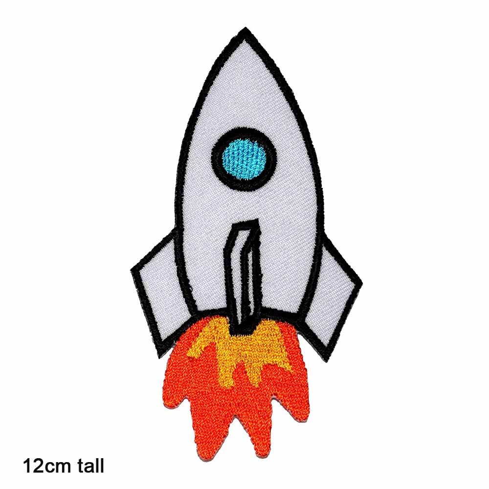 Rocket Punk Iron Op Patch Kleding Patch Voor Kleding Jongens Geborduurde Patch Kleding Stickers Kleding Kledingstuk Accessor