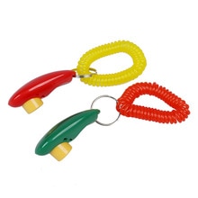 Training Clicker i click clickers with wrist band strap - RED & GREEN, for Clicker Training - 2 pack