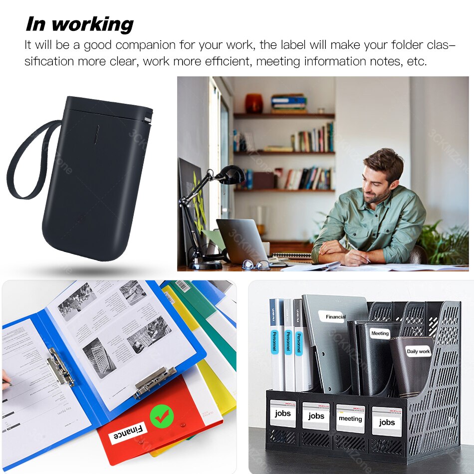 Mutlifunctional Thermal Label printer Mini Portable Barcode Bluetooth Label Printer For Moble Phone Android iOS D11 Niimbot