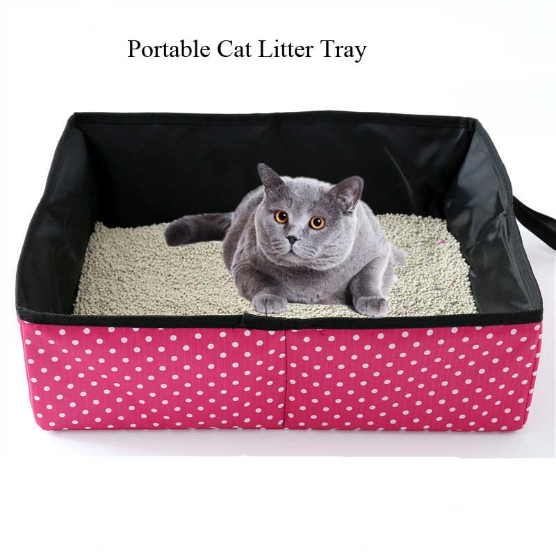 Caja de arena plegable para gatos y mascotas, bandeja de aseo para perros, orinal impermeable, para exteriores
