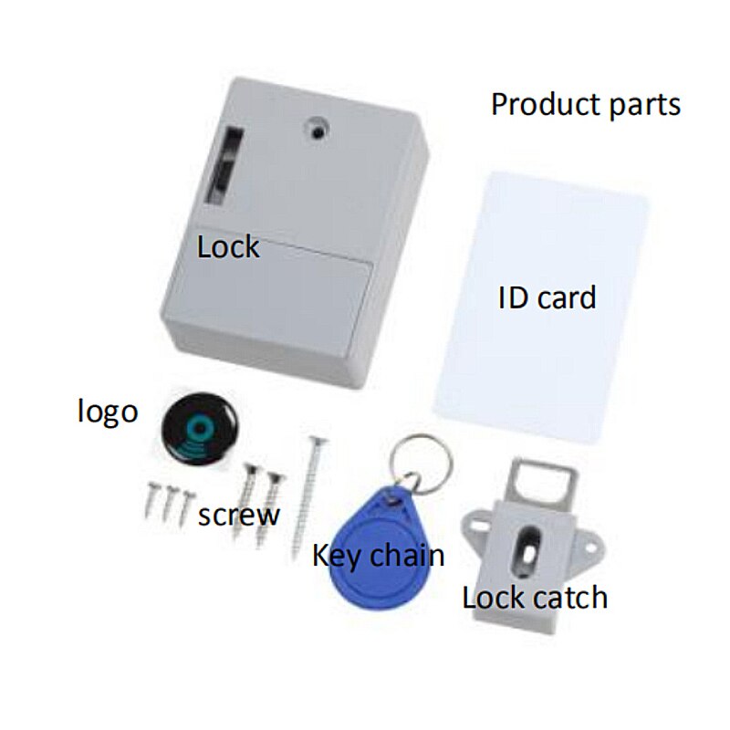 smart invisible lock bolt shoe cabinet wardrobe lock sauna bathroom lock induction cabinet lock ID key ID card induction lock