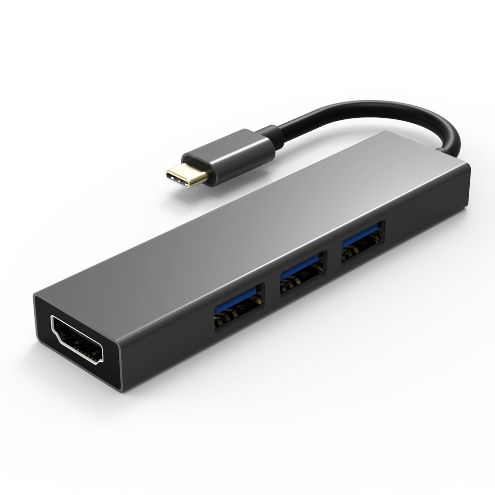 Puerto Thunderbolt 3, USB HUB tipo C a HDMI VGA USB 3,0 + SD TF, convertidor de tarjeta para Apple Mac Samsung S9 Macbook Pro USB C HUB