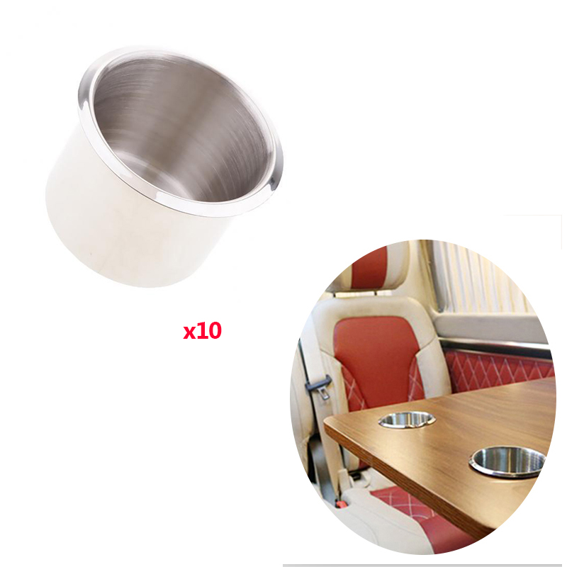 1/4pz portabicchieri universale per barca RV 68x55mm portabicchieri in acciaio inossidabile per camper, barca, marina, camper, rimorchio