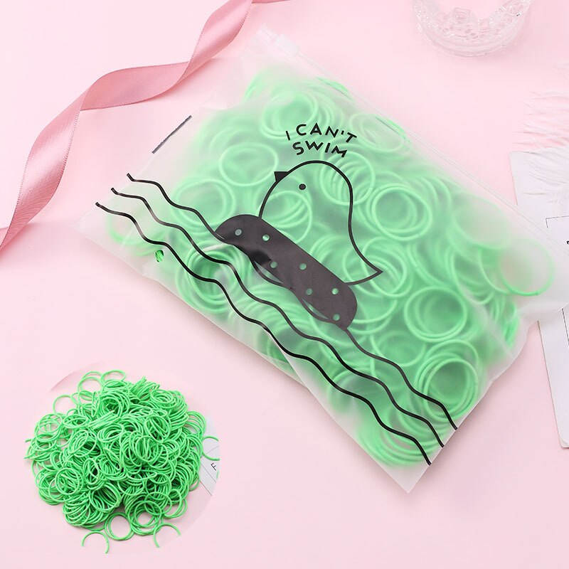 100 sztuk/worek dziewczyny akcesoria do włosów opaski gumowe elastyczne gumki do włosów Gum dla kucyk Holder Scrunchie pałąk akcesoria do włosów: 6
