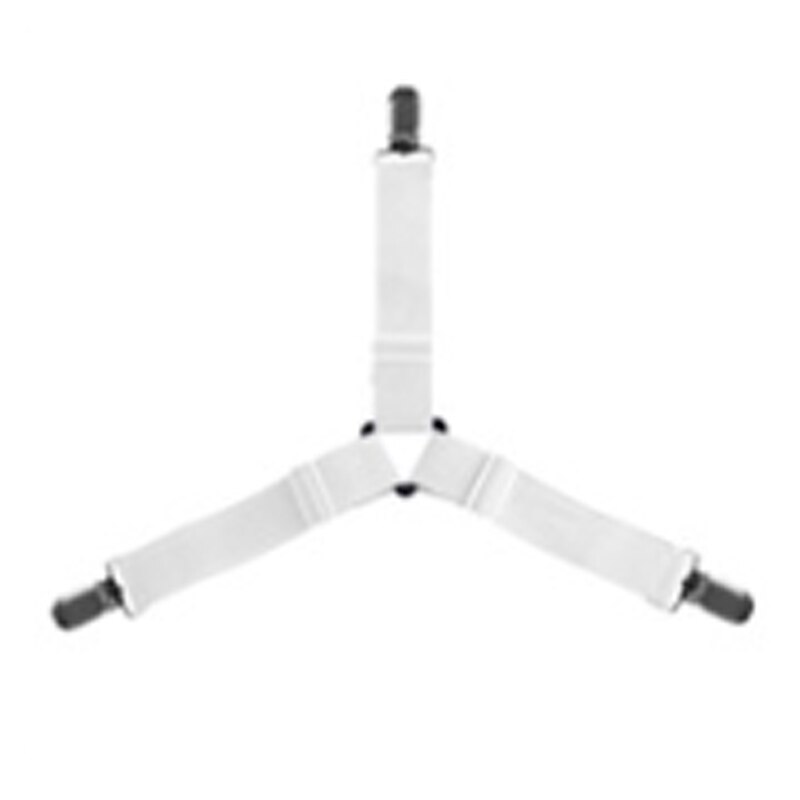 Sheet Buckle 10*2.5Cm Bed Sheet Fasteners Sheet Holder Fixing Clip Anti Running Rvs Verstelbare 4Pcs: WHITE