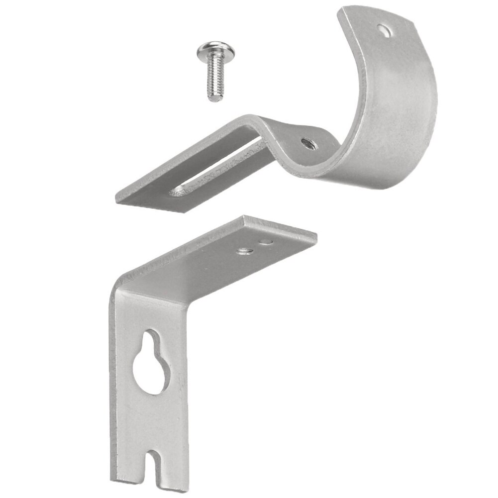 2PCS Curtain Rod Bracket Window Accessories Fixed Sturdy Support Metal Structure Hanging Adjustable Easy Install DIY Home Hook