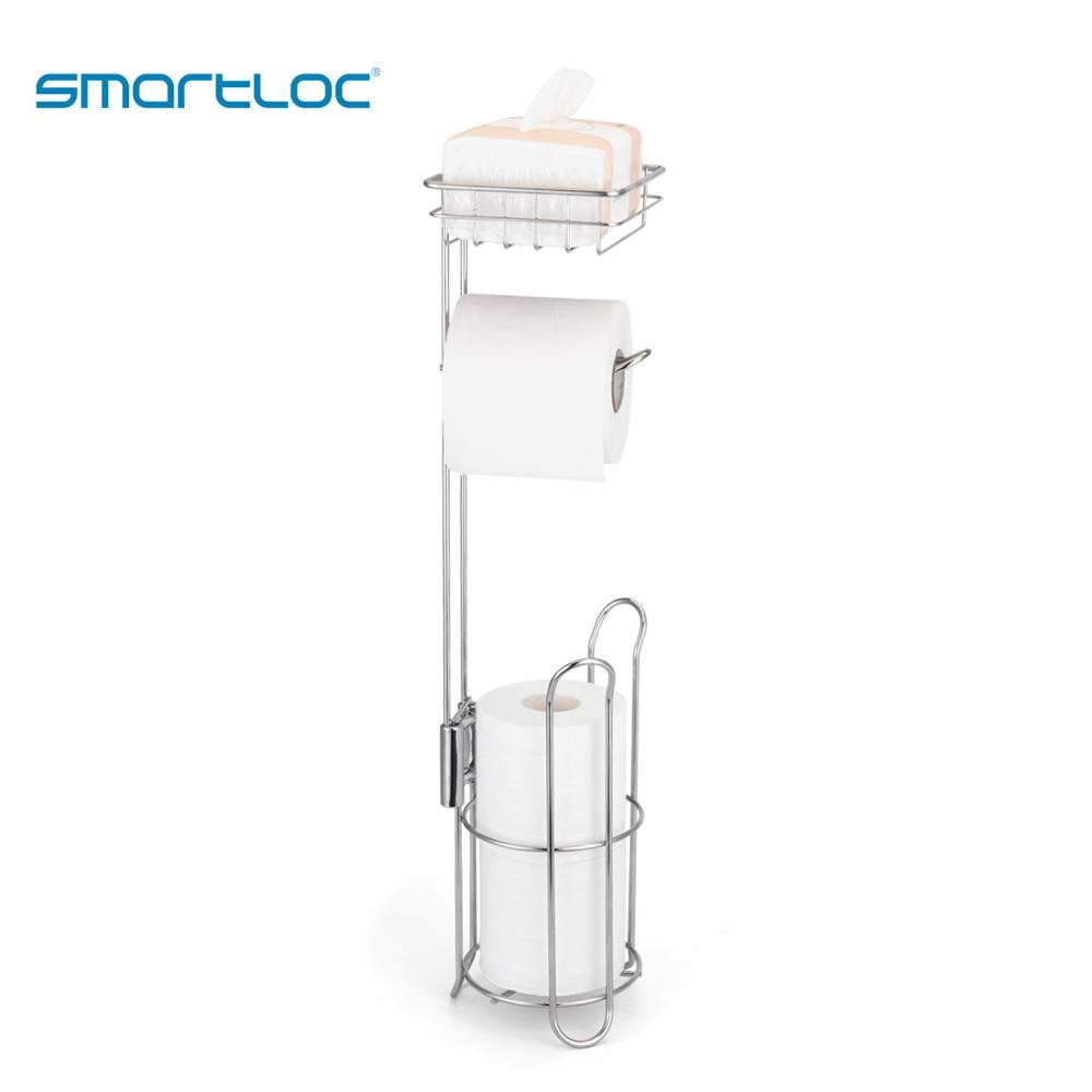Smartloc Rvs Stand Toiletpapier Rolhouder Keuken Tissue Rack Bad Organizer Home Handdoek Plank WC Badkamer