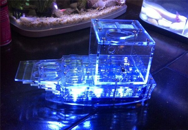 Boat UFO Shape Ant Nest Transparent Ant Workshop For Student Sientific Abservation DIY Accembling Insect Ant House Case Pet Cage: boat shape