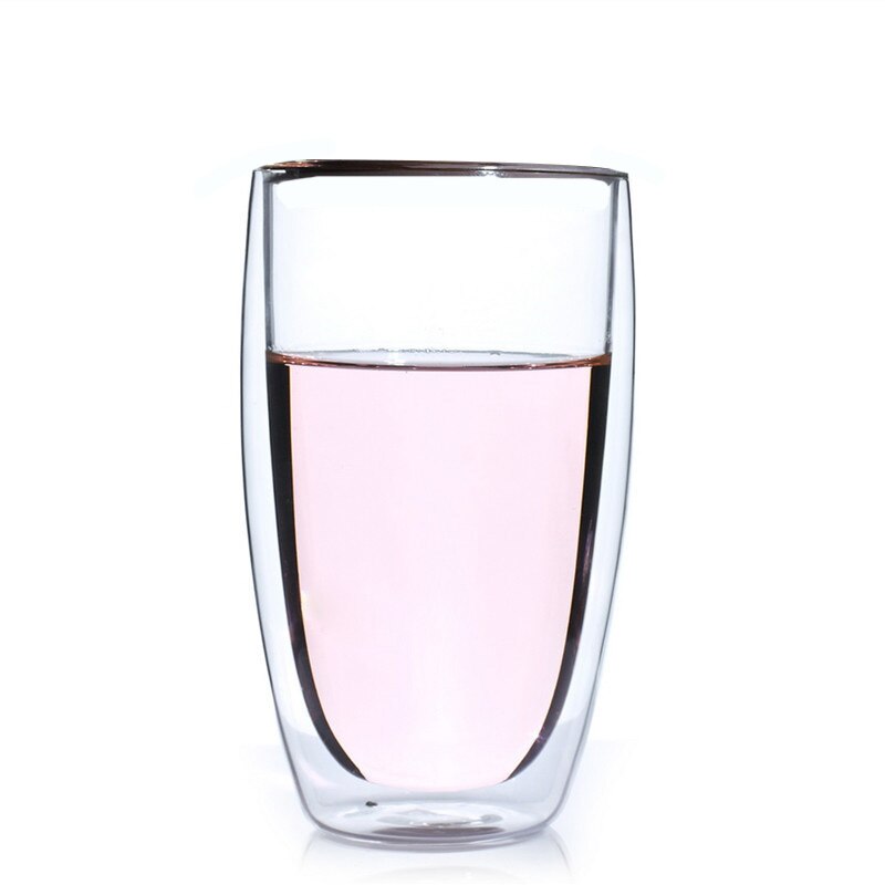 Double Wall Mug Office Mugs With The Handle Transparent Drinkware Coffee Cups Tea Set Mugs Beer Drink Office Cup Simple style