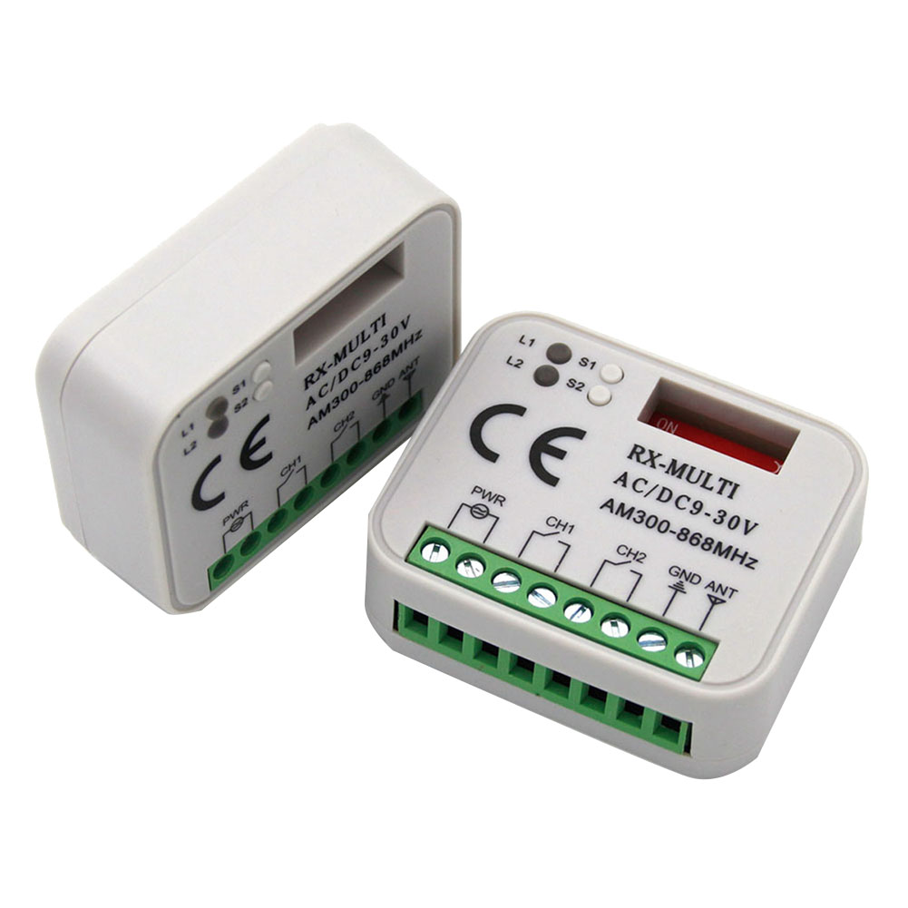 Garage Gate Remote Receiver 433 868MHz MULTI 300-900MHZ AC/DC 9-30V Receiver with Remote Control