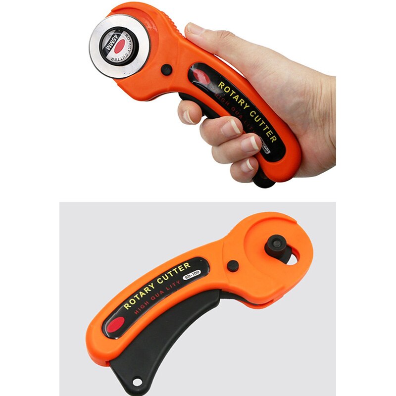 45mm Rotary Cutter and Replacement Rotary Cutter Blades Crafting Sewing Quilting Fabric Cutting Craft Tool (11 Pcs)