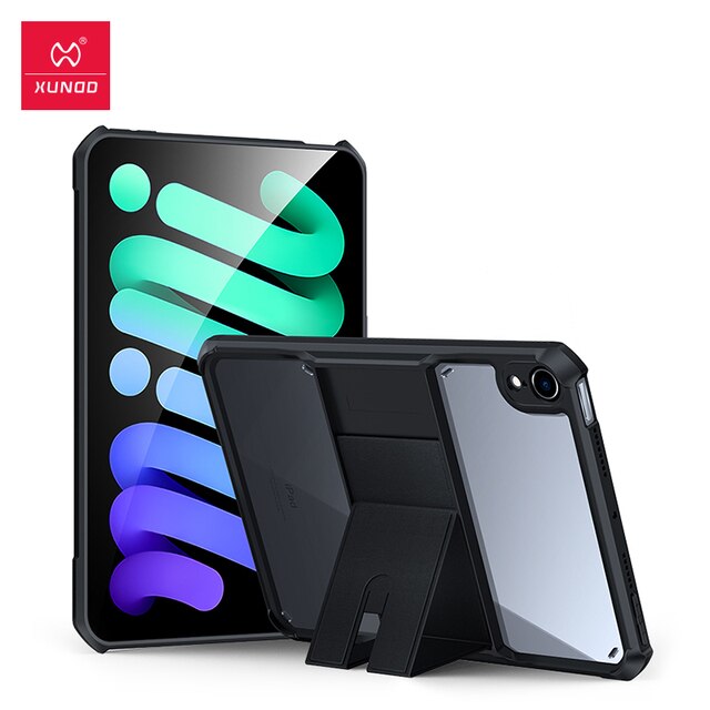 Xundd Case For iPad Mini 5 Case Holder Handheld Transparent Shockproof Bumper Cover For iPad Mini 6 Mini 4 Funda Coque 보호 쉘: black / For iPad Mini 6