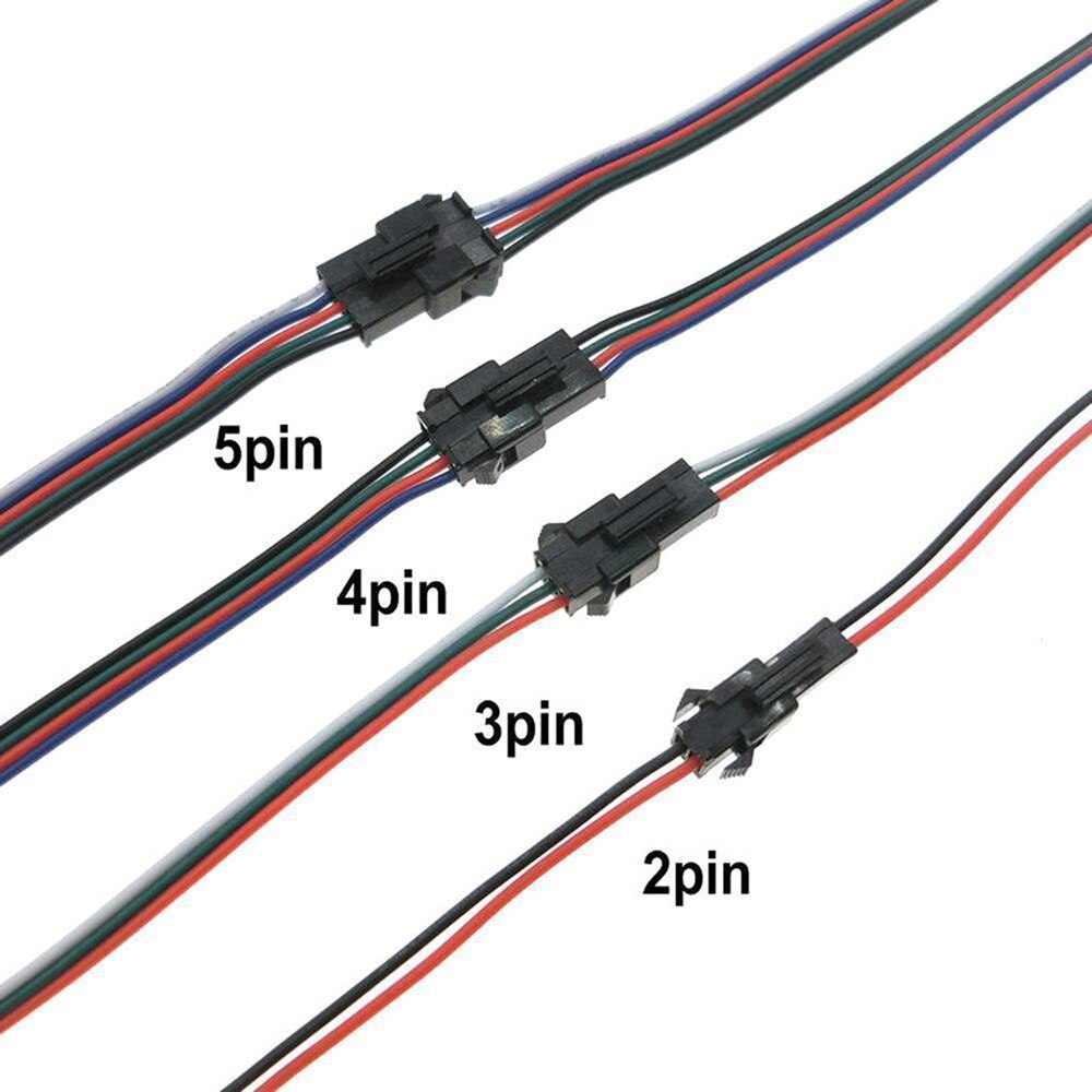 10pair~100pairs 3pin 4pin 5pin 6pin JST LED Connectors,Male And Female Connector for 3528 5050 RGB RGBW RGBWW LED Strip light